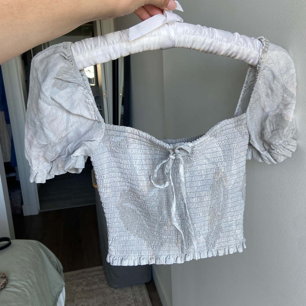 Wilfred Smocked Crop Top